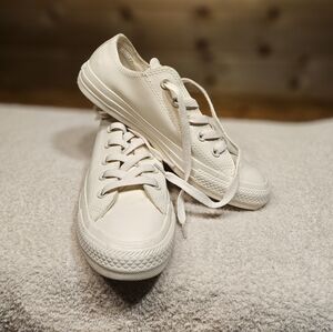 Converse White Rubber Sneakers Size 6
